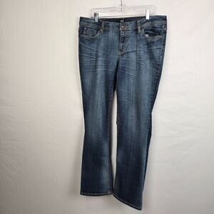 a.n.a. Curvy Boot Cut Jeans Women's 14 Blue Medium Wash